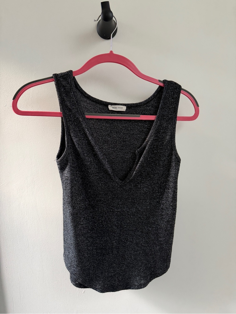Charcoal Scoop V-Neck Tank